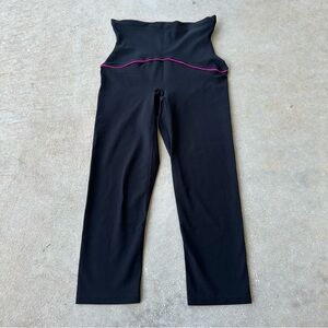 SPANX Black Leggings with Pink Accent